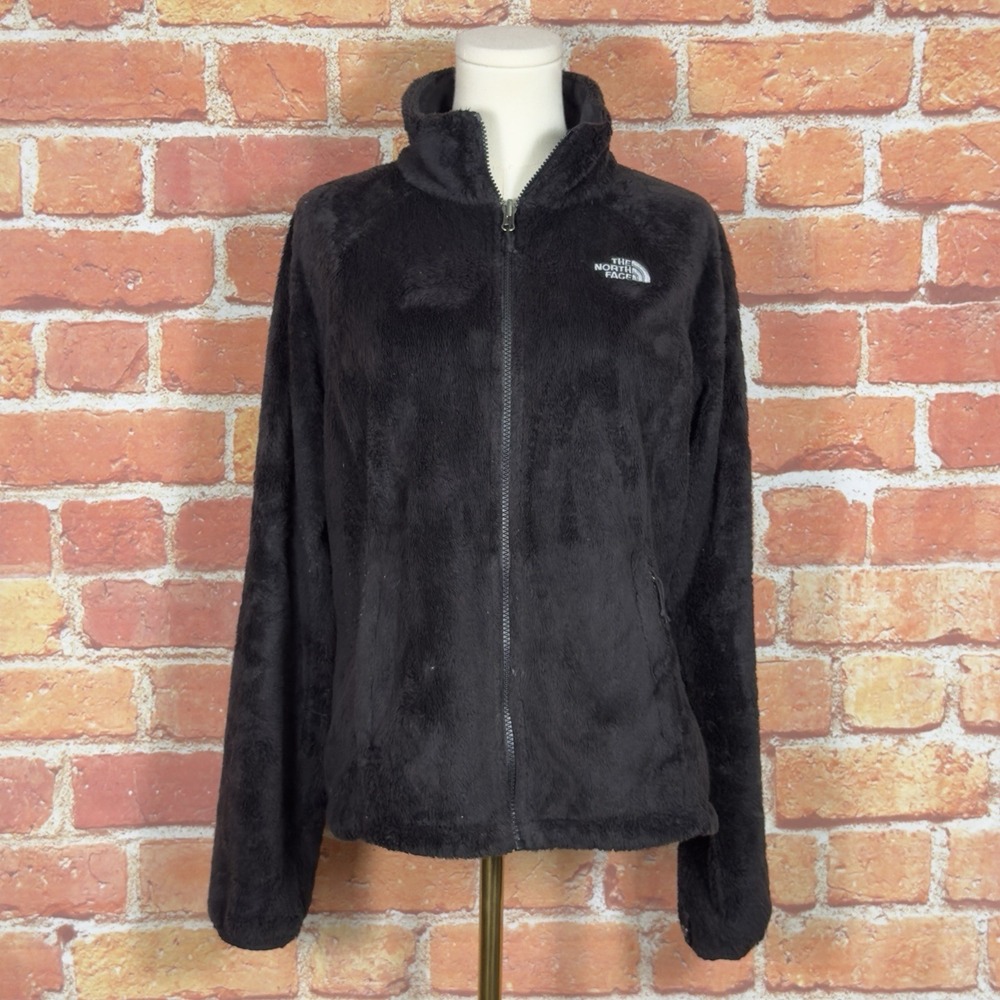The North Face Full Zip Osito Fleece Jacket Womens Black Lined Zipper Pockets M